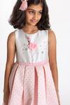 Buy_A Little Fable_Pink Cotton, Polyester Embroidery Flamingo And Floral Pattern Dress _Online_at_Aza_Fashions