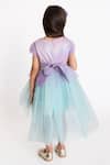 Shop_A Little Fable_Purple Tulle, Polyester, Cotton Sequins Hand Embroidered Dress _at_Aza_Fashions