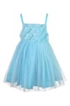 Buy_A Little Fable_Blue Net Sequins Tulip Ruffle And Embroidered Dress _at_Aza_Fashions