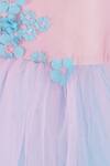 A Little Fable_Pink Taffeta, Net Fabric Flowers Twinkle Toes Unicorn Dress _Online_at_Aza_Fashions