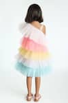 Shop_A Little Fable_Multi Color Tulle, Cotton Fresh Candy Layered Ruffle Dress _at_Aza_Fashions