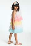 Shop_A Little Fable_Multi Color Tulle, Cotton Fresh Candy Layered Ruffle Dress _Online_at_Aza_Fashions