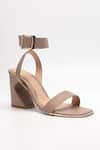 Shop_Heel Your Sole_Beige Kitkat Buckle Strap Leather Heels_at_Aza_Fashions