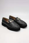 Shop_Heel Your Sole_Black Autumn Textured Loafers _at_Aza_Fashions