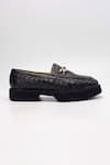 Buy_Heel Your Sole_Black Autumn Textured Loafers _Online_at_Aza_Fashions