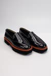 Shop_Heel Your Sole_Orange Nash Heeled Genuine Leather Loafers_at_Aza_Fashions