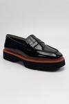 Heel Your Sole_Orange Nash Heeled Genuine Leather Loafers_Online_at_Aza_Fashions