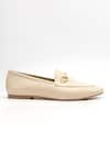 Heel Your Sole_White Koi Buckle Detailed Loafers _Online_at_Aza_Fashions