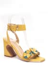 Heel Your Sole_Yellow Palais Floral Embellished Heels _Online_at_Aza_Fashions