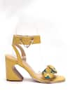 Buy_Heel Your Sole_Yellow Palais Floral Embellished Heels _Online_at_Aza_Fashions