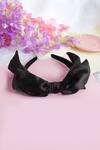 Buy Soho Boho Studio By Aarti Thakur Black Blair Waldorf Satin Bow Hair Band at Aza Fashions Buy_Soho Boho Studio By Aarti Thakur_Black Blair Waldorf Satin Bow Hair Band_at_Aza_Fashions