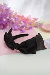 Buy Soho Boho Studio By Aarti Thakur Black Blair Waldorf Satin Bow Hair Band Online at Aza Fashions Buy_Soho Boho Studio By Aarti Thakur_Black Blair Waldorf Satin Bow Hair Band_Online_at_Aza_Fashions