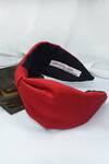 Soho Boho Studio By Aarti Thakur_Red Emma Solid Turban Hair Band_Online_at_Aza_Fashions