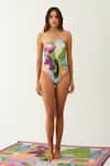 Buy_Tizzi_Multi Color Wonder Fabric Printed Abstract One Convergence Swimsuit  _at_Aza_Fashions