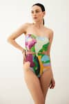 Buy_Tizzi_Multi Color Wonder Fabric Printed Abstract Tube Neck Aethaer Swimsuit  _at_Aza_Fashions