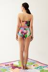 Shop_Tizzi_Multi Color Wonder Fabric Printed Abstract Tube Neck Aethaer Swimsuit  _at_Aza_Fashions