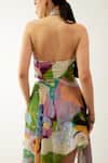 Shop_Tizzi_Multi Color Textured Crepe Printed Abstract Tetra Handkerchief Skirt  _at_Aza_Fashions