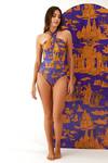 Buy_Tizzi_Multi Color Wonder Fabric Printed Palace Halter Ophelia Swimsuit  _at_Aza_Fashions