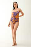 Buy_Tizzi_Multi Color Wonder Fabric Printed Palace Sweetheart Aethaer Swimsuit  _at_Aza_Fashions