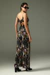 Shop_Tizzi_Multi Color Textured Crepe Print Moonchild Square Diamenti Jumpsuit  _at_Aza_Fashions