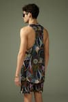 Shop_Tizzi_Multi Color Grain Crepe Print Galaxy Art Fanel Racerback Vest  _at_Aza_Fashions