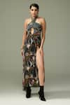 Buy_Tizzi_Multi Color Wonder Fabric Print Ophelia Halter Neck Monokini  _at_Aza_Fashions