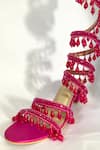 Buy_Ciel_Pink Crystals Chandelier Spiral Embellished Heels _at_Aza_Fashions