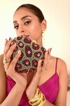 Shop_Baise Gaba_Multi Color Embroidered Dilbaro Embellished Clutch_at_Aza_Fashions