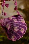 Baise Gaba_Purple Thread Shailaja Printed Shell Shaped Bag_Online_at_Aza_Fashions