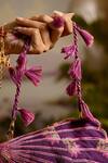 Buy_Baise Gaba_Purple Thread Shailaja Printed Shell Shaped Bag_Online_at_Aza_Fashions