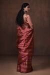 Shop_Dressfolk_Pink Tissue Shikha Handwoven Saree With Unstitched Blouse Fabric _at_Aza_Fashions