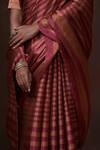 Buy_Dressfolk_Pink Tissue Shikha Handwoven Saree With Unstitched Blouse Fabric _Online_at_Aza_Fashions