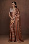 Buy_Dressfolk_Silver Tissue Seher Handwoven Saree With Unstitched Blouse Fabric _at_Aza_Fashions