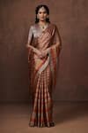 Dressfolk_Silver Tissue Seher Handwoven Saree With Unstitched Blouse Fabric _Online_at_Aza_Fashions