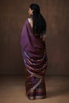 Shop_Dressfolk_Purple Tissue Striped Bhanupriya Handwoven Saree With Unstitched Blouse Fabric _at_Aza_Fashions