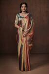 Buy_Dressfolk_Multi Color Tissue Dhyuti Zari Handwoven Saree With Unstitched Blouse Fabric _at_Aza_Fashions