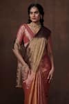 Shop_Dressfolk_Orange Tissue Color Mannar Handwoven Saree With Unstitched Blouse Fabric _Online_at_Aza_Fashions