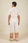 Shop_BANANA labs_White Linen Printed Hazy Hand Block Murk Shirt And Pant Set _at_Aza_Fashions