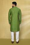 Shop_Arihant Rai Sinha_Green Viscose, Cotton, Polyester Sequins, Embroidery Jaal Thread Kurta Set_at_Aza_Fashions