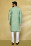 Shop_Arihant Rai Sinha_Green Viscose, Cotton, Polyester Embroidery Floral Kurta And Churidar Set _at_Aza_Fashions