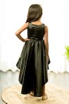 Shop_Fairies Forever_Black Silk Satin Embroidered Sequin High-low Dress _at_Aza_Fashions