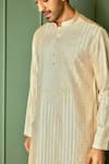 Shop_Asuka_Beige Chanderi Silk Embroidered Resham Work Vintage Kurta Set _Online_at_Aza_Fashions