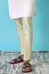 Buy_Asuka_Ivory Jacquard Silk Printed And Embroidered Vintage Yoke Kurta Set _Online_at_Aza_Fashions