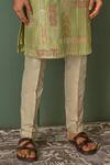 Asuka_Green Chanderi Silk Embroidered Sequin And Resham Work Geometric & Kurta Set _Online_at_Aza_Fashions