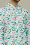 Arihant Rai Sinha_White Cotton Abstract Hexagon Print Kurta _at_Aza_Fashions