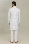 Shop_Arihant Rai Sinha_White Cotton Embroidery Foliage Print Kurta _at_Aza_Fashions