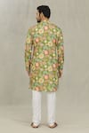 Shop Arihant Rai Sinha Green Cotton, Polyester, Viscose Floral Print Kurta Set at Aza Fashions Shop_Arihant Rai Sinha_Green Cotton, Polyester, Viscose Floral Print Kurta Set _at_Aza_Fashions