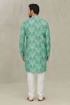 Shop_Arihant Rai Sinha_Green Kurta Jacquard Printed Paisley Set _at_Aza_Fashions