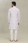 Shop_Arihant Rai Sinha_White Kurta Cotton Printed Leaf Set _at_Aza_Fashions