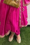 Buy_PUNIT BALANA_Pink Silk Embroidered Marodi Anarkali Rani Sa Zardozi Jacket And Set _Online_at_Aza_Fashions
